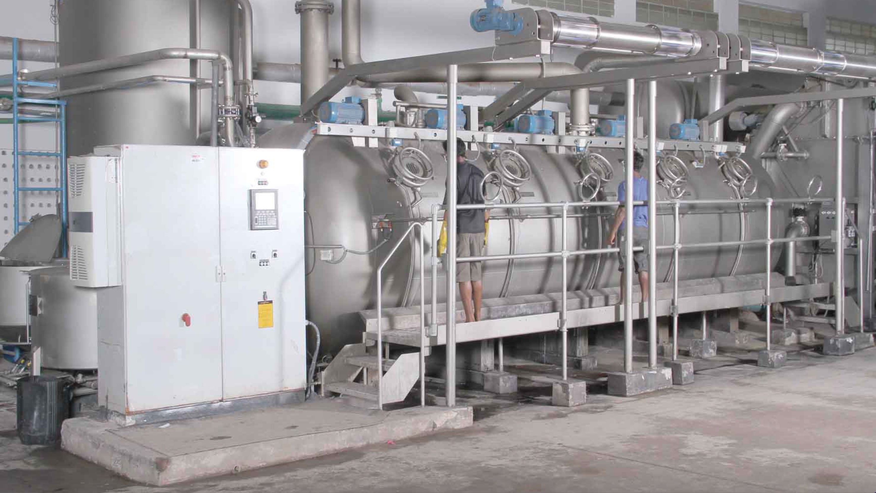 A dyeing machine inside an ethical factory in India.