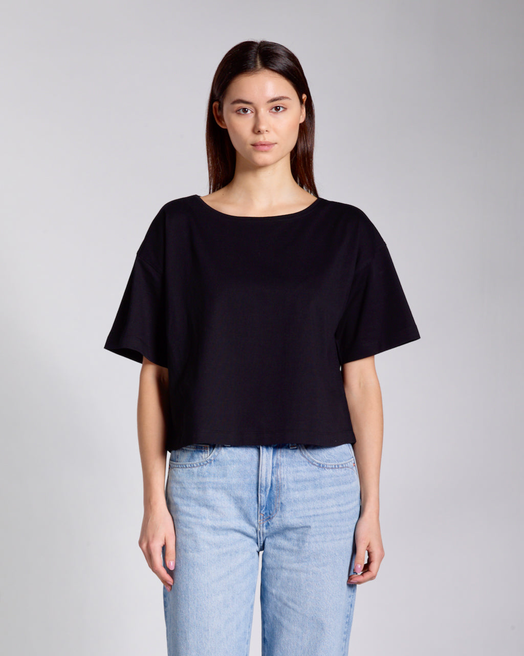 Wide Boat Neck Organic T-Shirt