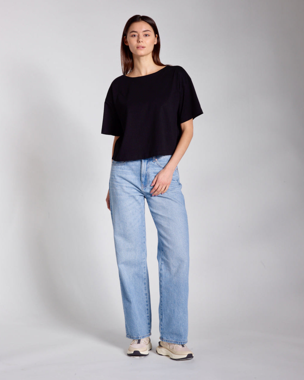 Wide Boat Neck Organic T-Shirt