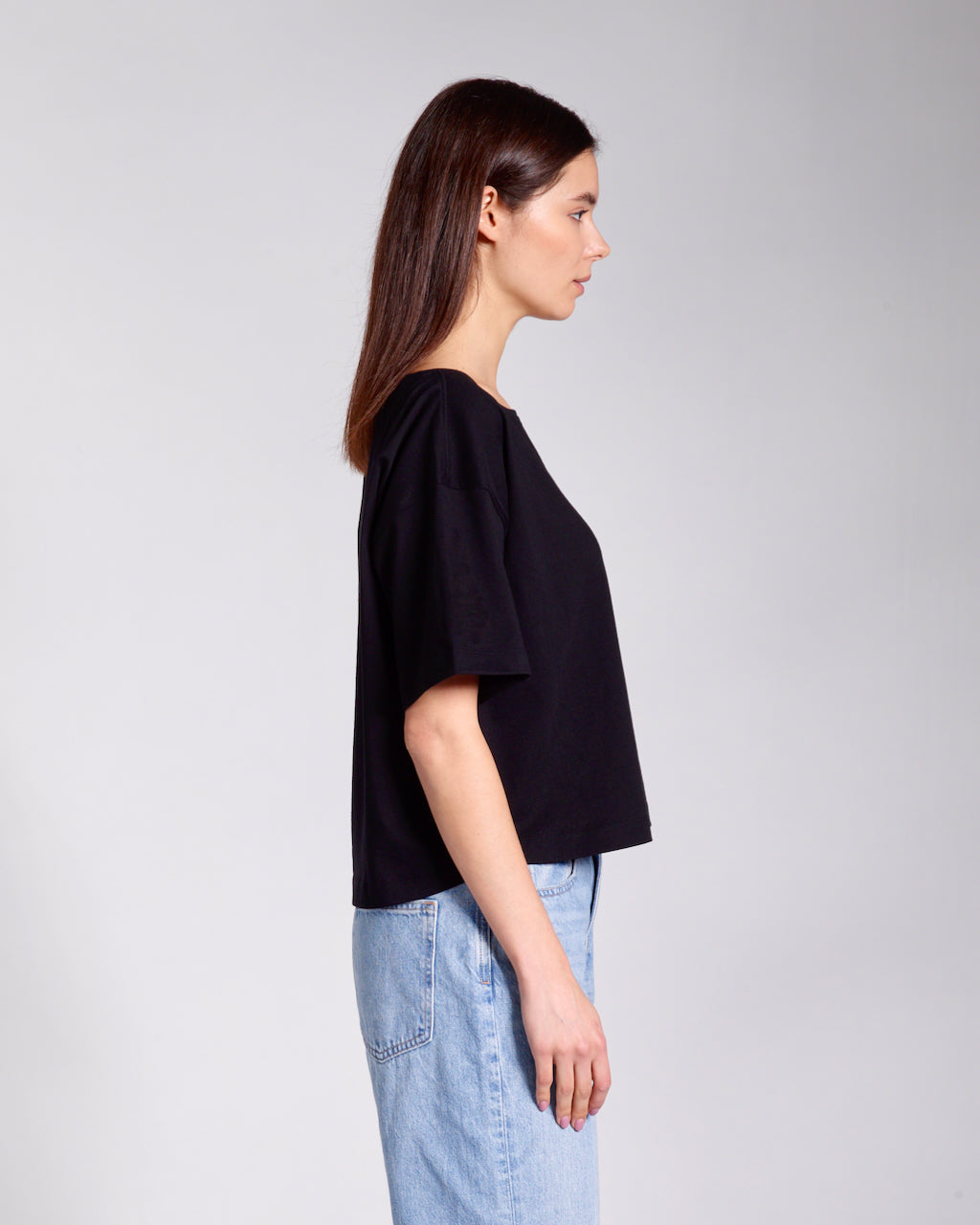 Wide Boat Neck Organic T-Shirt