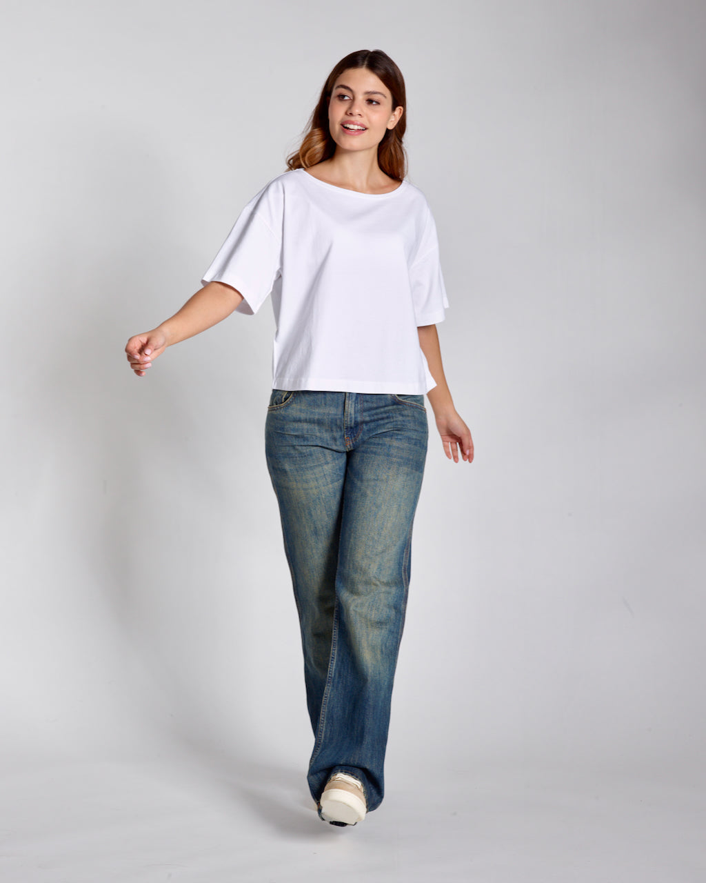 Wide Boat Neck Organic T-Shirt