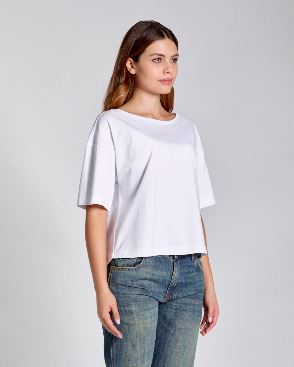 Wide Boat Neck Organic T-Shirt