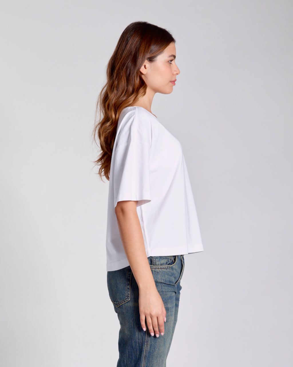 Wide Boat Neck Organic T-Shirt